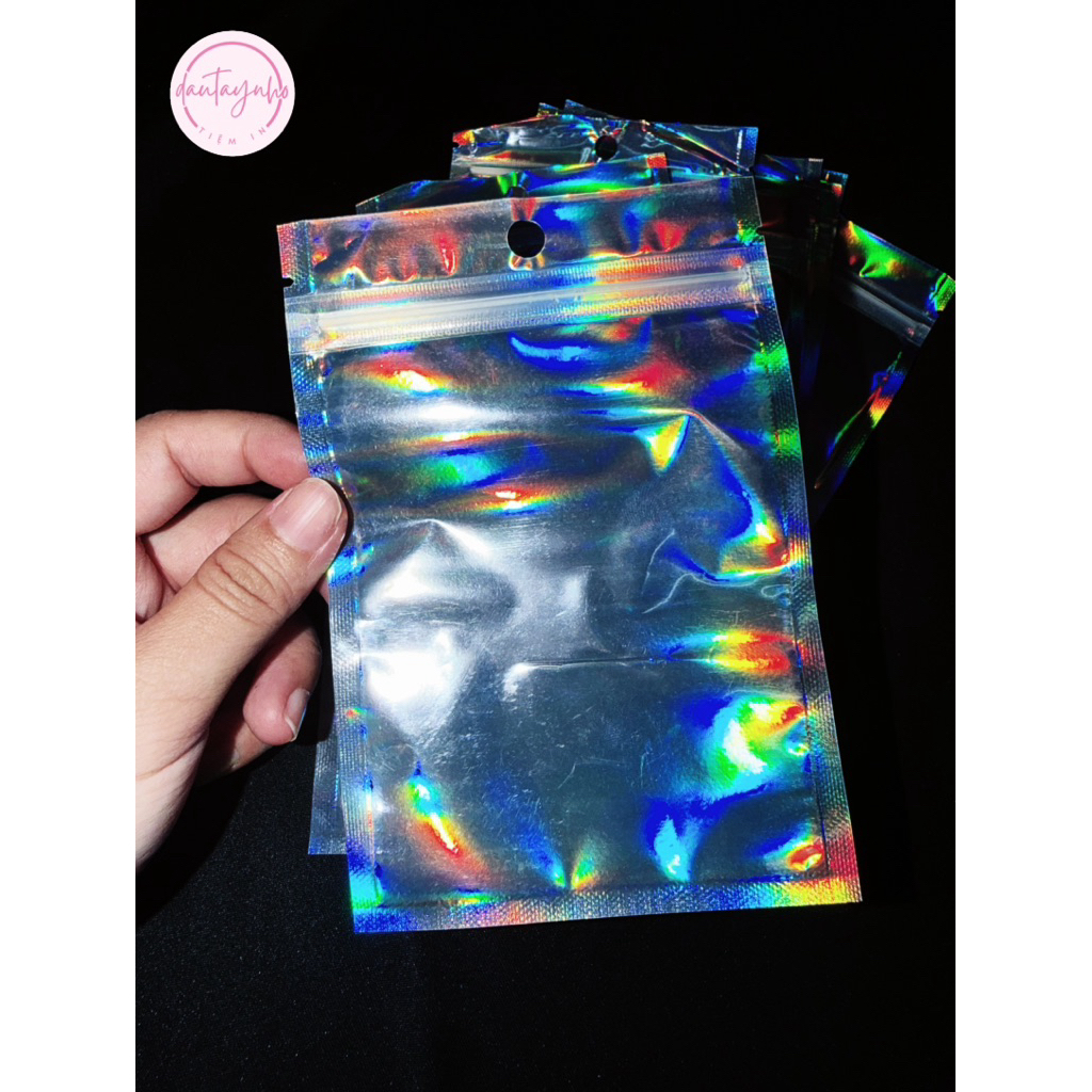 ถุงซิปโฮโลแกรมขนาด 10x15 ซม. หนา 10 ใบ