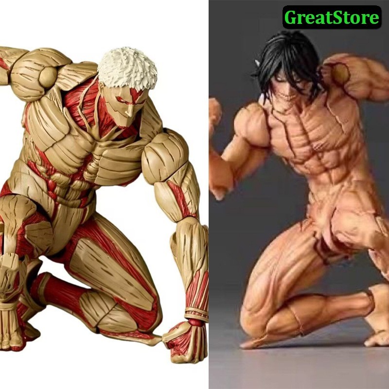 [ มีจําหน่าย ] Attack Titan Eren Yeager และ Kai Amazing Yamaguchi Figure 16 cm