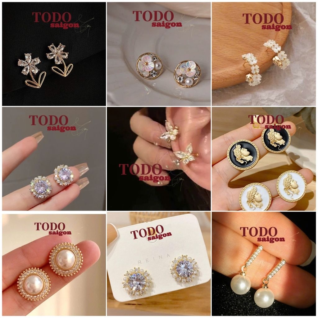 TODO EARRINGS ต่างหูสําหรับผู้หญิงมีหลากหลายสไตล์หรูหราและบุคลิกภาพ