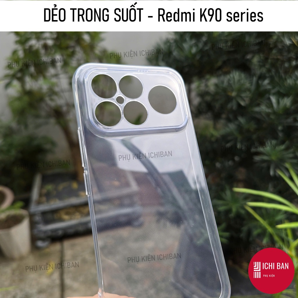 Redmi K90/ K90 Pro Max, Redmi K80/ K80 Pro, K70/ K70 Pro/ K70E เคสซิลิโคนเคสใส, ขอบป้องกันกล้อง
