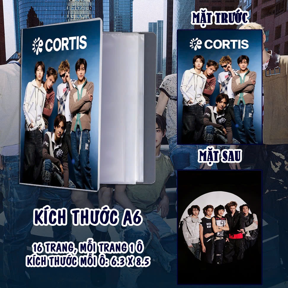 อัลบั้ม A6 CORTIS สมุดการ์ดผูกพิมพ์รูปไอดอล