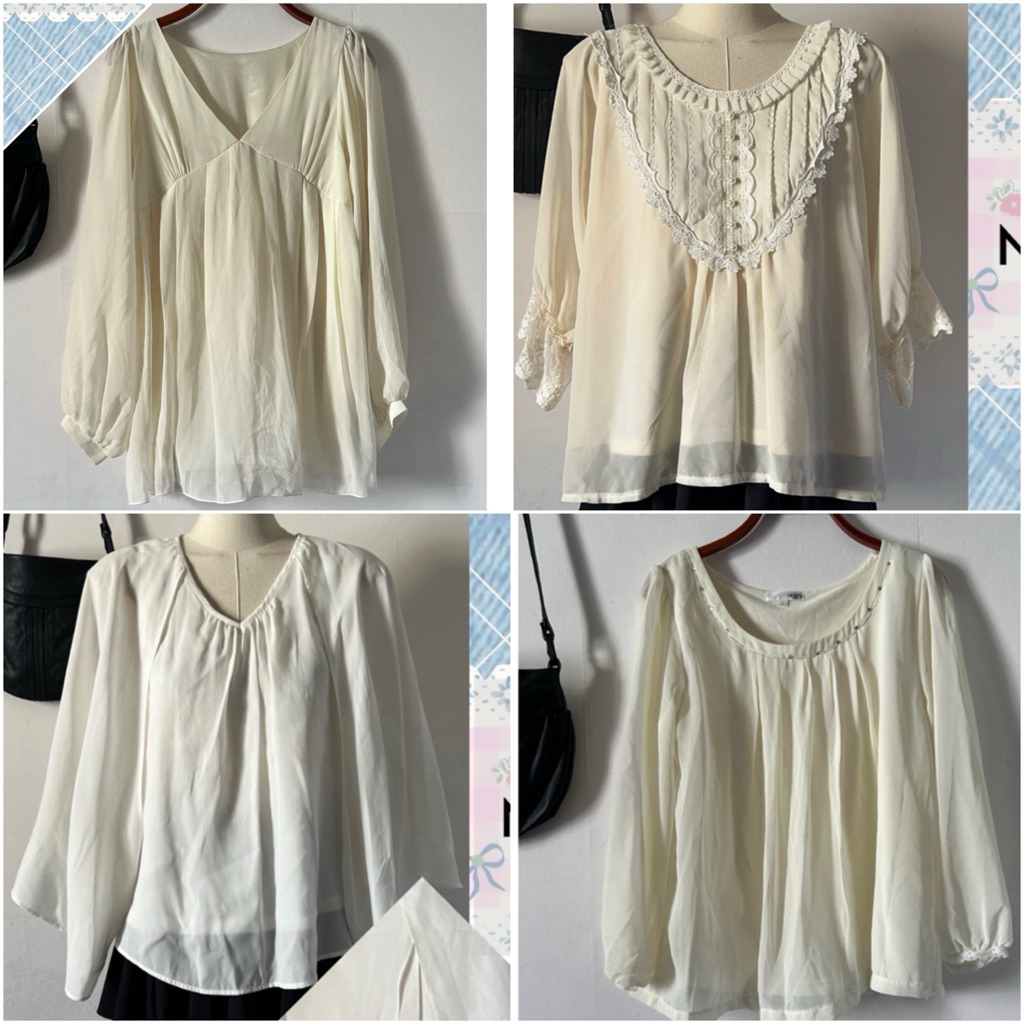 [December 18] axsfeemme/rosa/liz/Mcbee JAPAN กระโปรงวินเทจ/เสื้อ 2000s y2k Fairycore โมริ 60 86 84 9