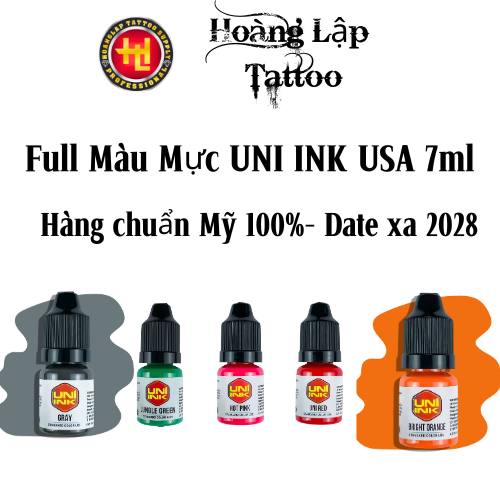 ️ Full Color Palette 7ml ของแท้ Uni Ink Color USA tattoo Ink - Bold - Easy to Blend สําหรับสัก
