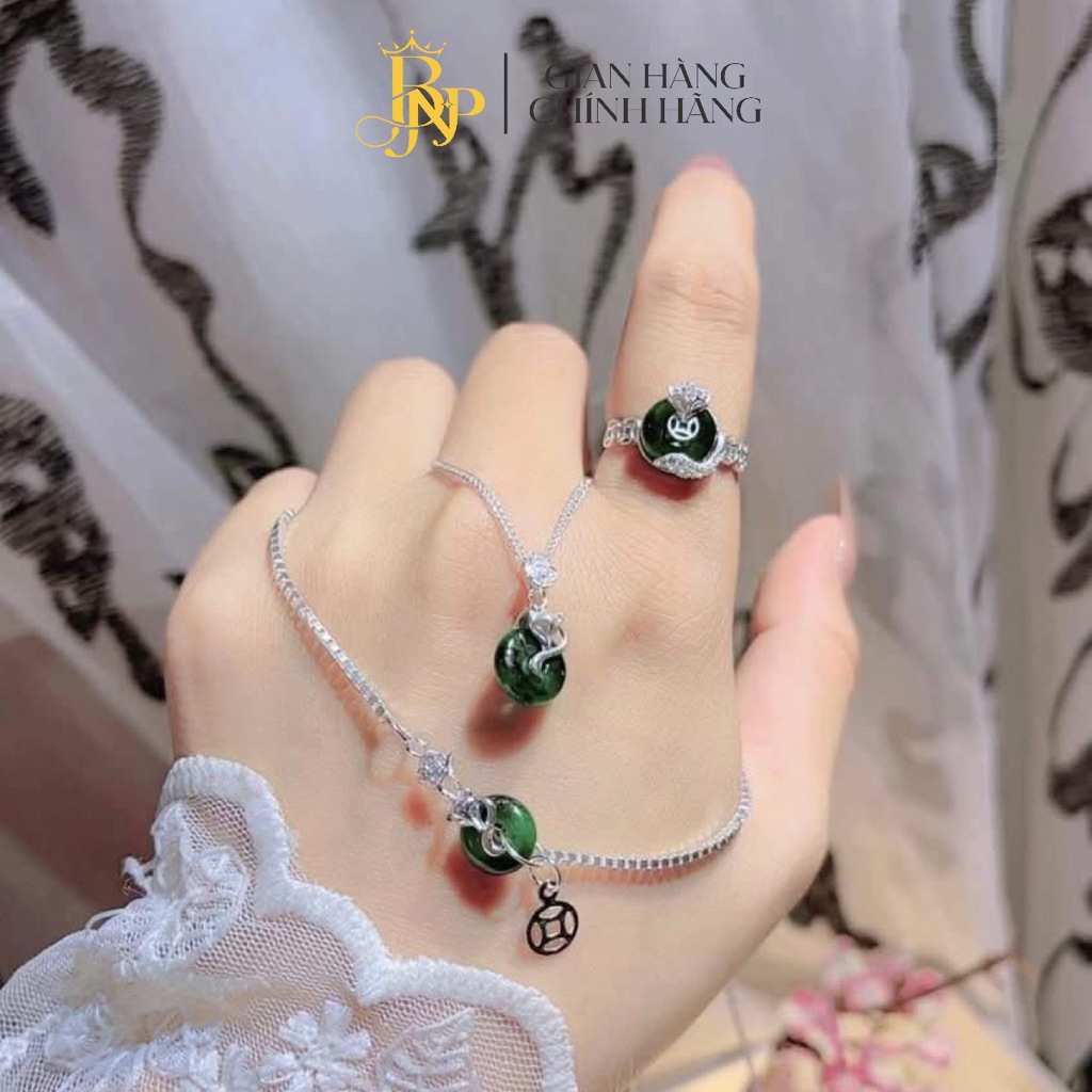 ชุดสร้อยคอและแหวน Puc Loc Tinh วัสดุเงิน BNP