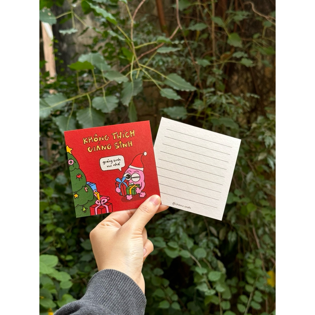 โปสการ์ดไม่มีการ์ดคริสต์มาสโดย Cho Vui Craft