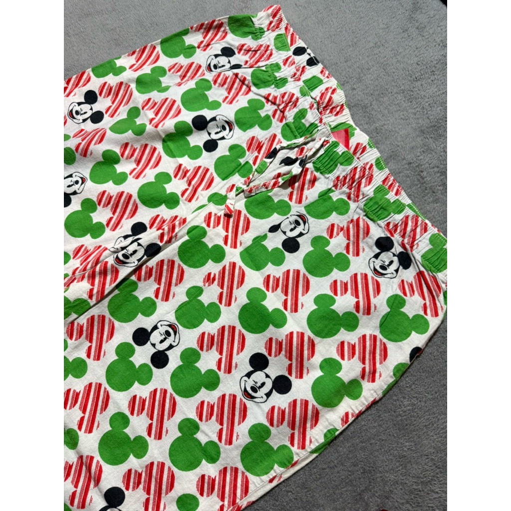 DISNEY MICKEY กางเกงผ้าฝ้ายลายการ์ตูน 2hand Size L [MESURES BELOW DESCRIPTION]