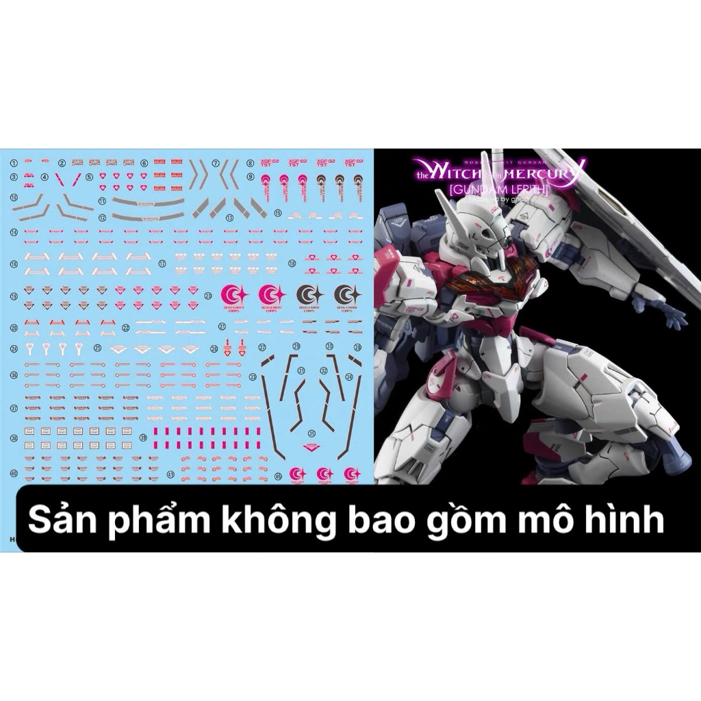 [Ghost] HG Gundam LFRITH Model Water Decal/Decal