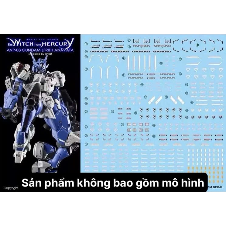 [Ghost] HG Gundam LFRITH Anavata Model Water Decal/Decal