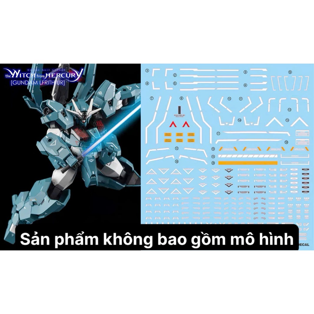[Ghost] HG Gundam Lfrith UR Model Water Decal/Decal