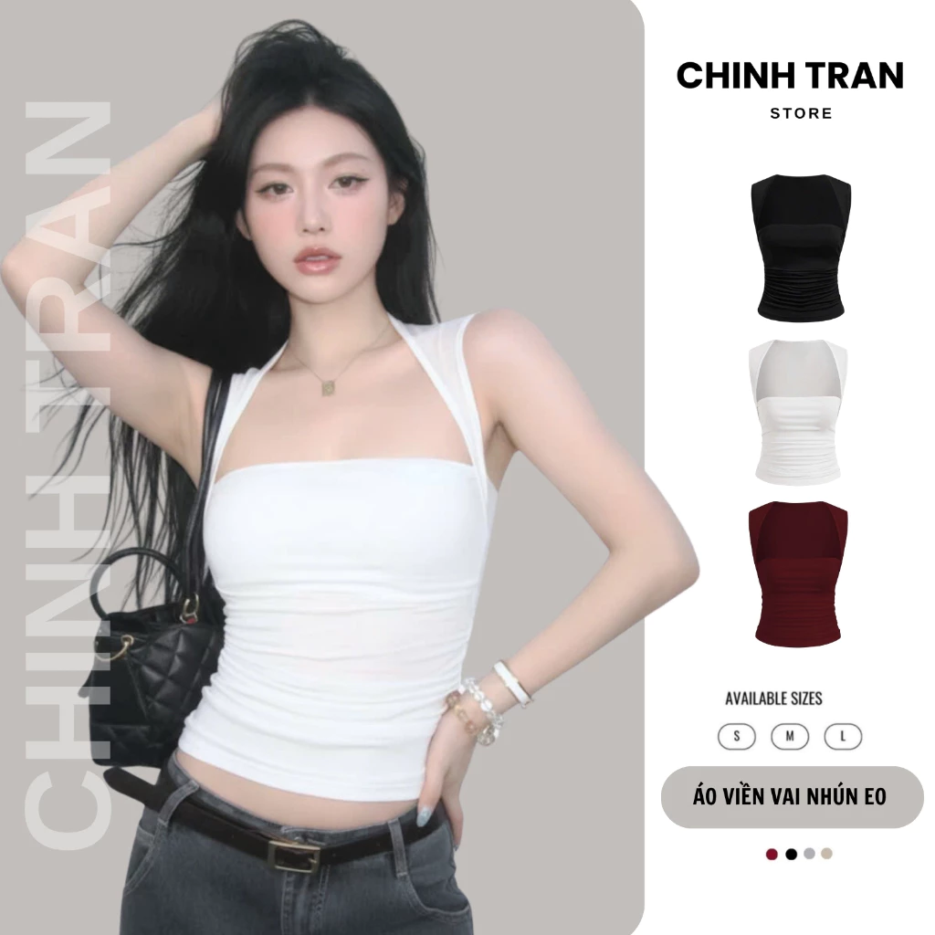 เสื้อเชิ้ตผ้าฝ้ายยืดผู้หญิงอินเทรนด์ - ร้าน Chinh Tran