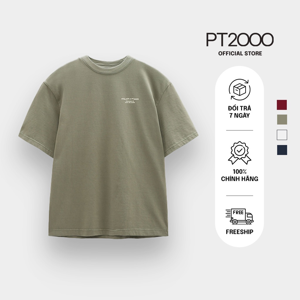 เสื้อยืดแขนสั้นผู้ชาย PT2000 ผ้าคอตตอน แบบ Regular อ่อนเยาว์ ไดนามิก (APV-156)