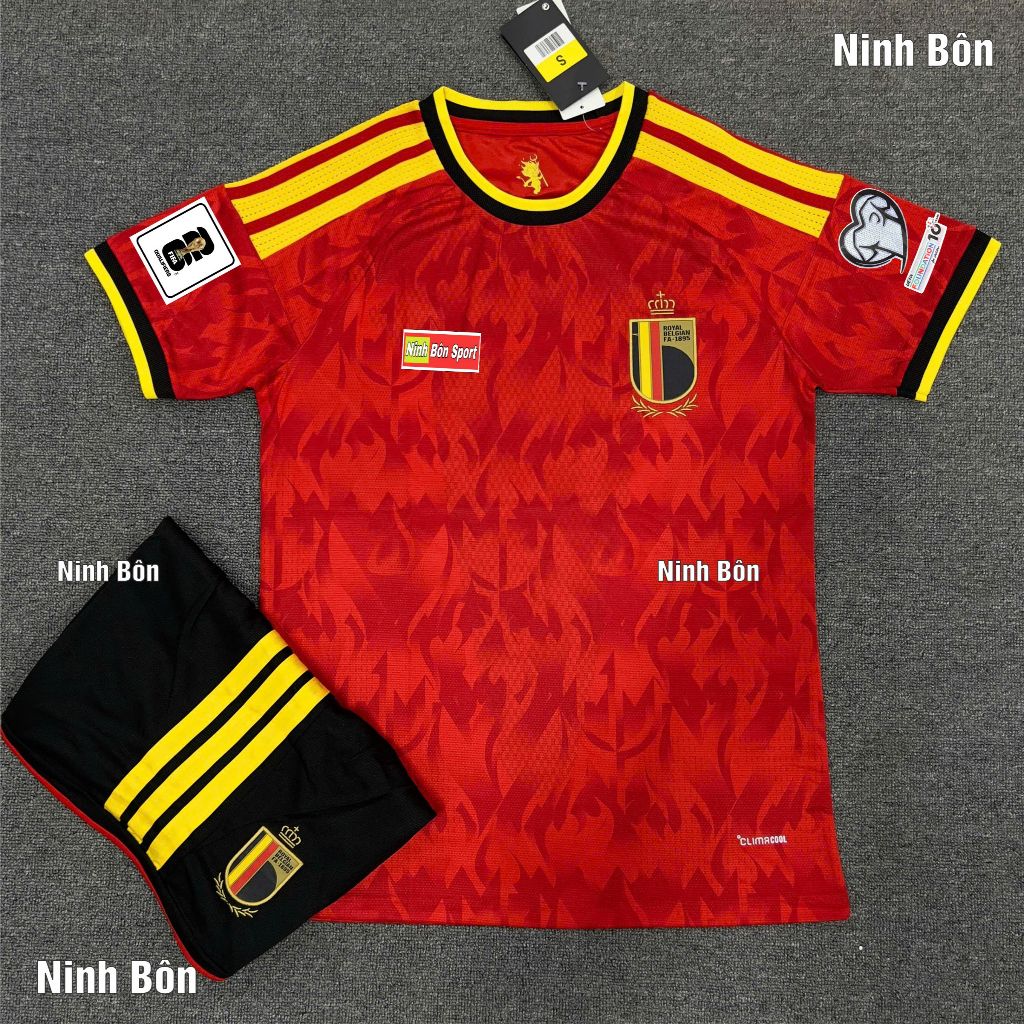ชุดฟุตบอลเหย้า Belgium WC 2026 - ผ้าไทยเกล็ดมังกรพรีเมี่ยม
