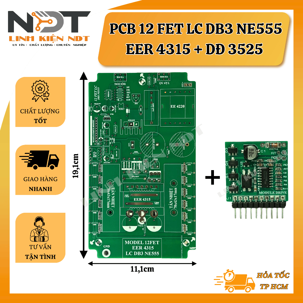 Combo 12 Fet LC DB3 NE555 ER4315 + วาง Oscilator SG3525 MCR100 - NDT ส่วนประกอบ