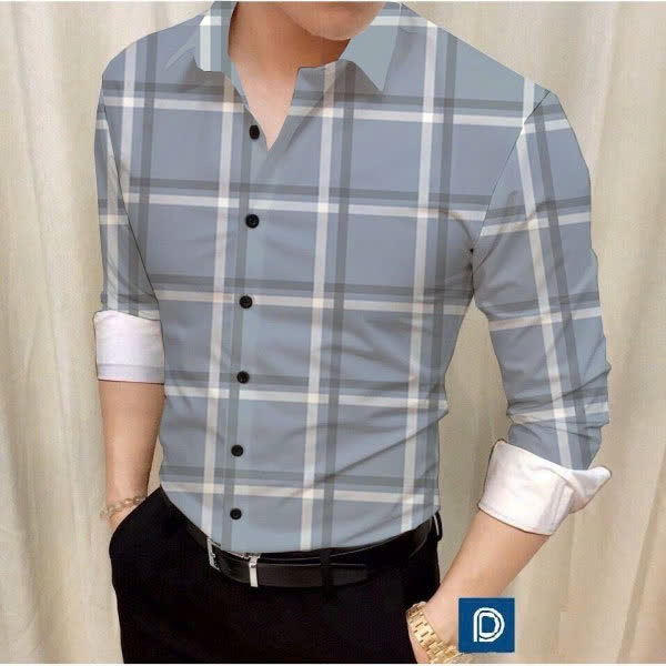 MENS LONG-SLEEVE SHIRT IN SOFT SILK FABRIC, ANTI-WRINKLES, SHARP 3D PRINTED WITHOUT FADE, SIZE M -6X