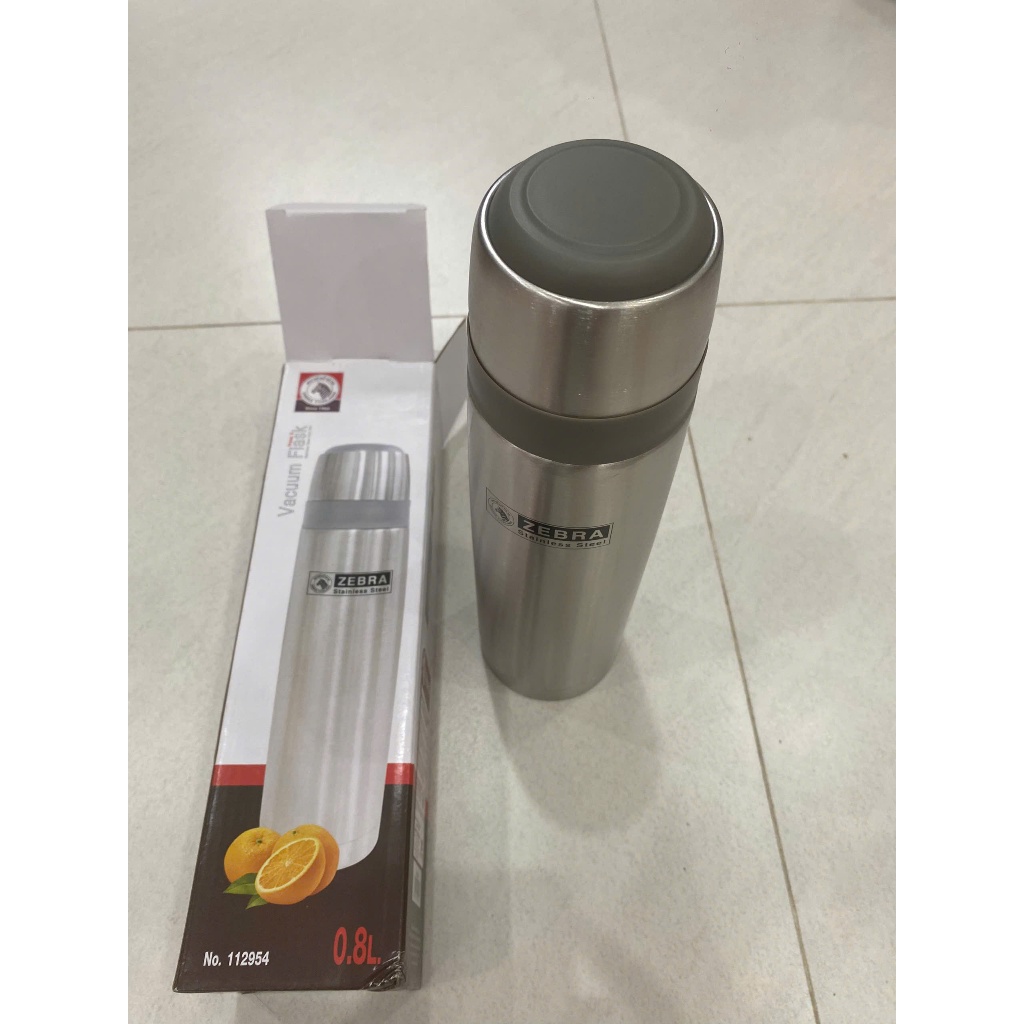 กระติกน้ําร้อนสแตนเลส 304 Zebra Prima Thailand 800ml