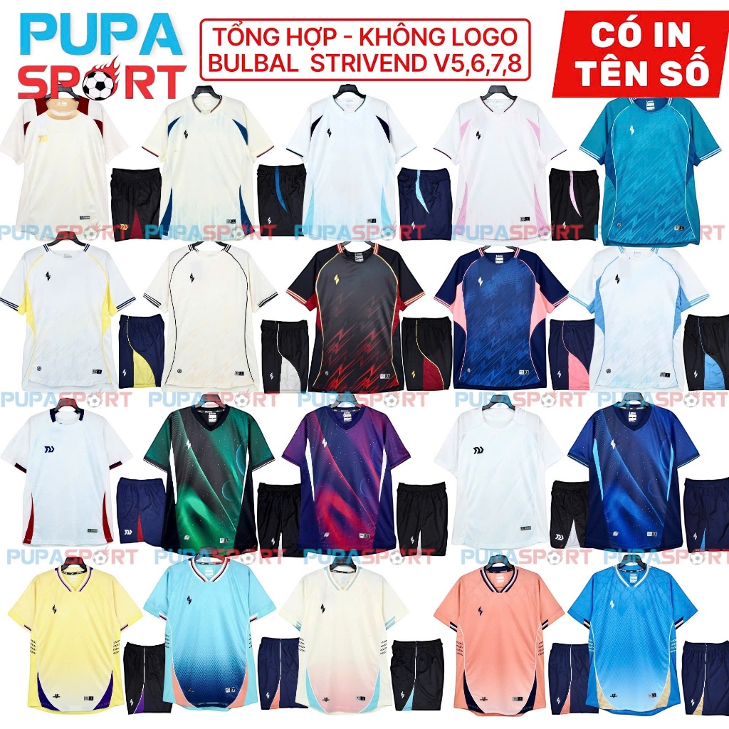 Bulbal,Stringd V5,6,7,8 Football Kit - Multi-Color Logo-Free Set, Premium Stri Bezel Fabric With Nam