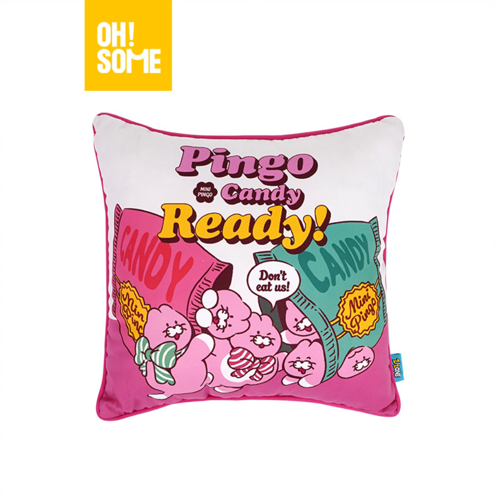 OHSOME x Zizone- หมอนพนักพิง Pingo น่ารัก 40 x 40 นุ่มสบาย หมอนโซฟา หมอนตกแต่ง