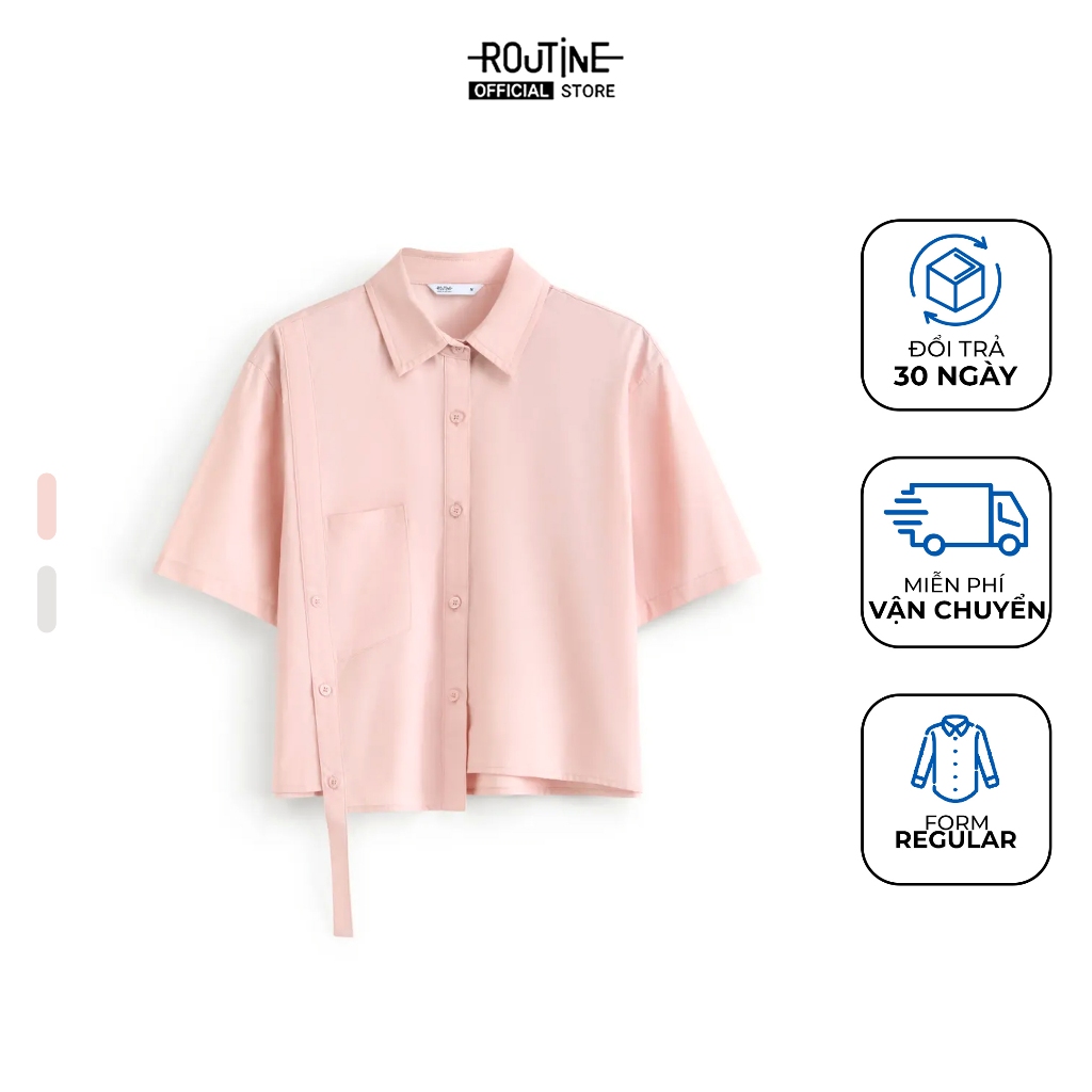 เสื้อเชิ้ตแขนสั้นผู้หญิง Regular Form - Routine 10S26SHSW001