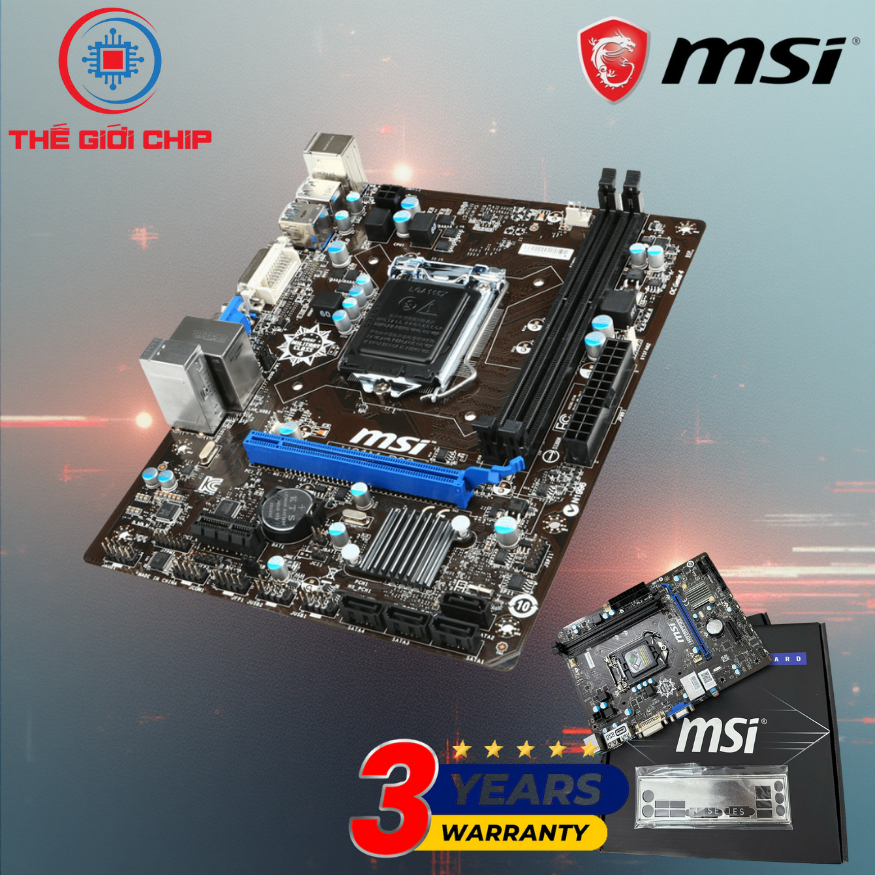 เมนบอร์ด MSI H81M-P33 LGA 1150 I Like new Box 36/เดือนโดยซัพพลายเออร์