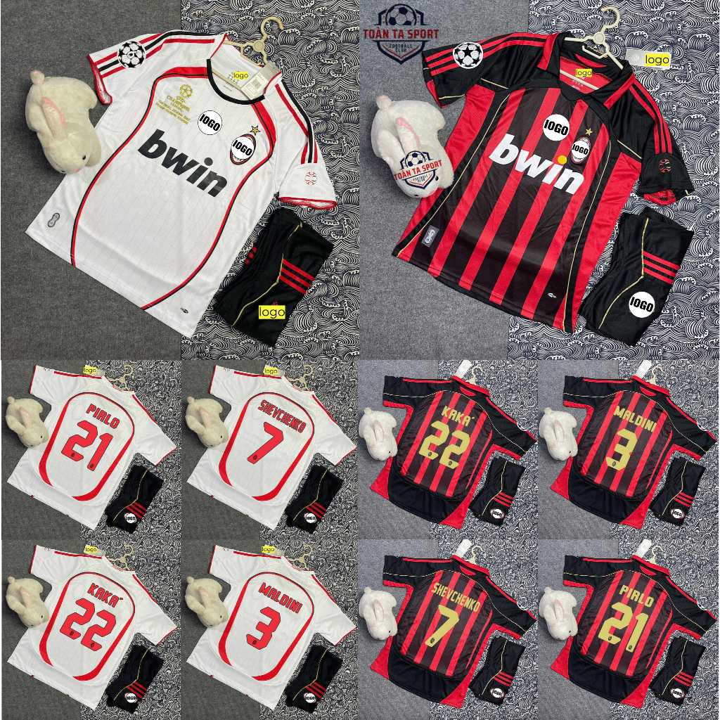 หมายเลขชื่อพิมพ์ - AC MILAN HOME CLUB FOOTBALL CLOTHING - 2007 EDITION - THAI FABRIC - Competition S