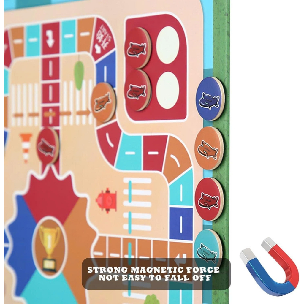 2IN1 แม่เหล็กบิน CHESS FOLDING BOOK สไตล์ – เกม INTELLIGENCE สําหรับครอบครัว WHOLE