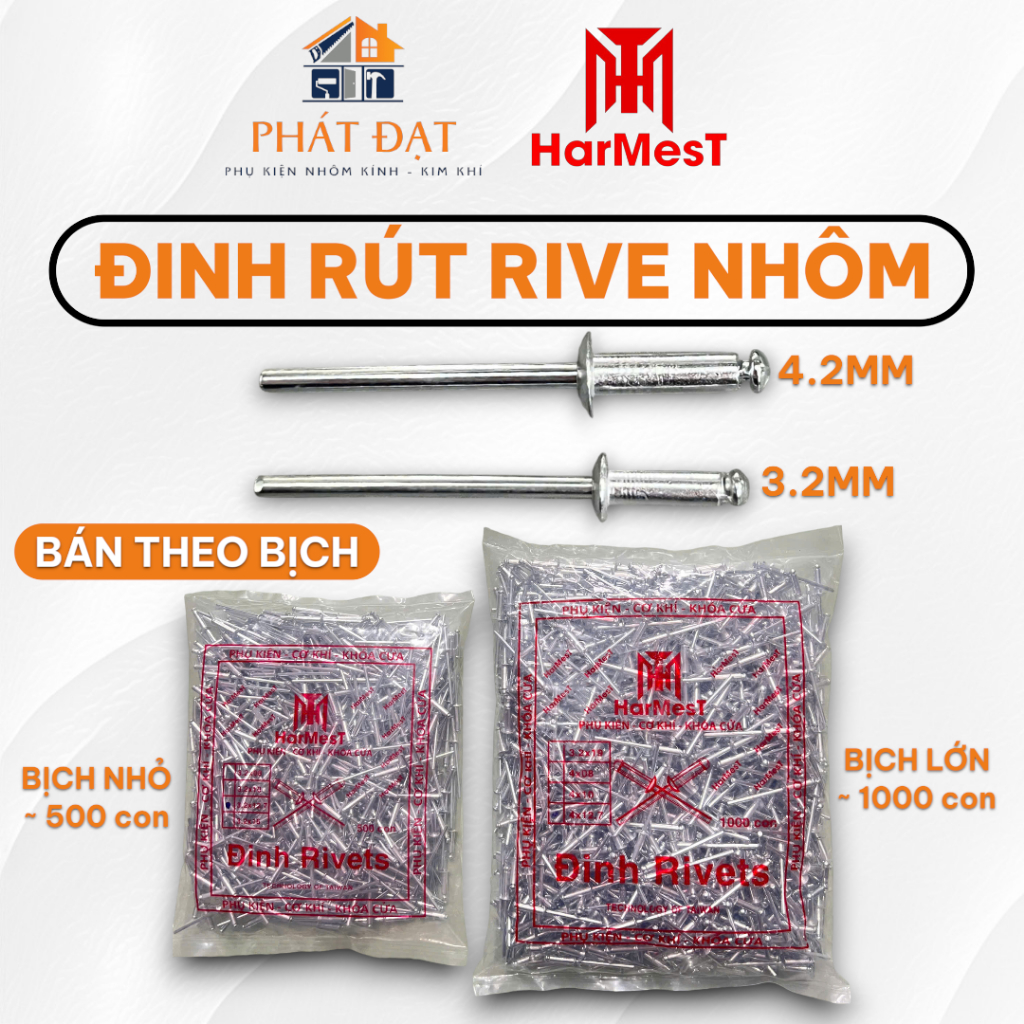 [BACK] HARMEST ALUMINIUM RIVE DRAWING NAILS 3LI, 4LI COMPANY GOODS