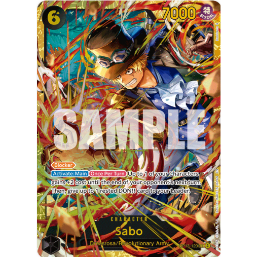 [การ์ดวันพีซ] OP13-120 | เอสพีการ์ด | ถ่าน ซาโบ