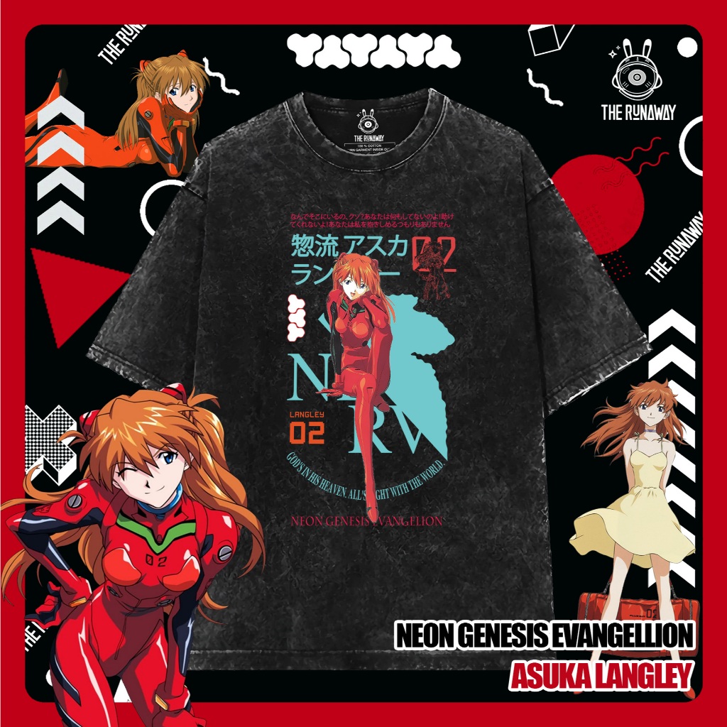 Neon Genesis Evangelion : เสื้อยืด Asuka Langley สําหรับผู้ชาย / ผู้หญิง โดย The Runaway