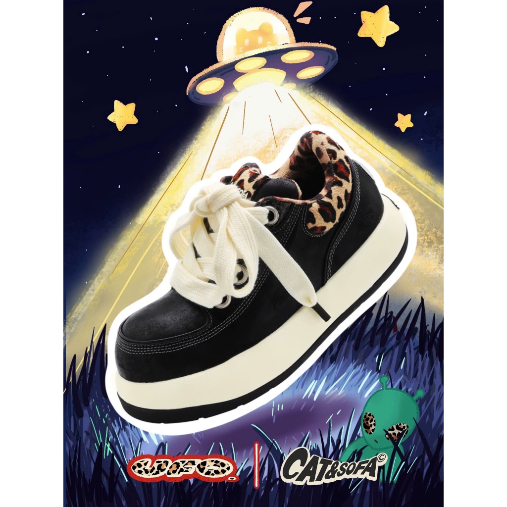 CAT & SOFA - รองเท้าจากัวร์ UFO 2.0 สีดําของแท้