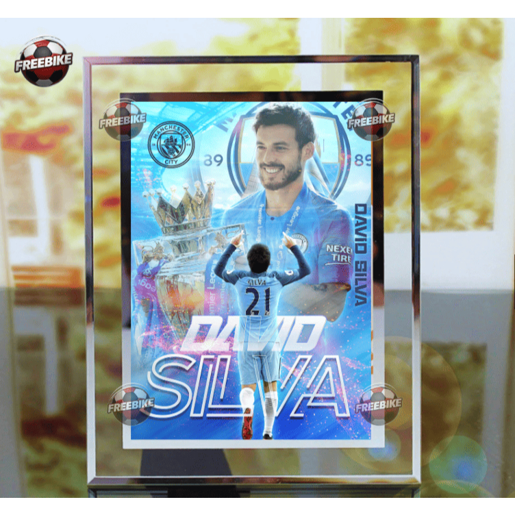 DAVID SILVA โปสเตอร์กรอบคุณภาพสูงคริสตัลแก้วรุ่น 1