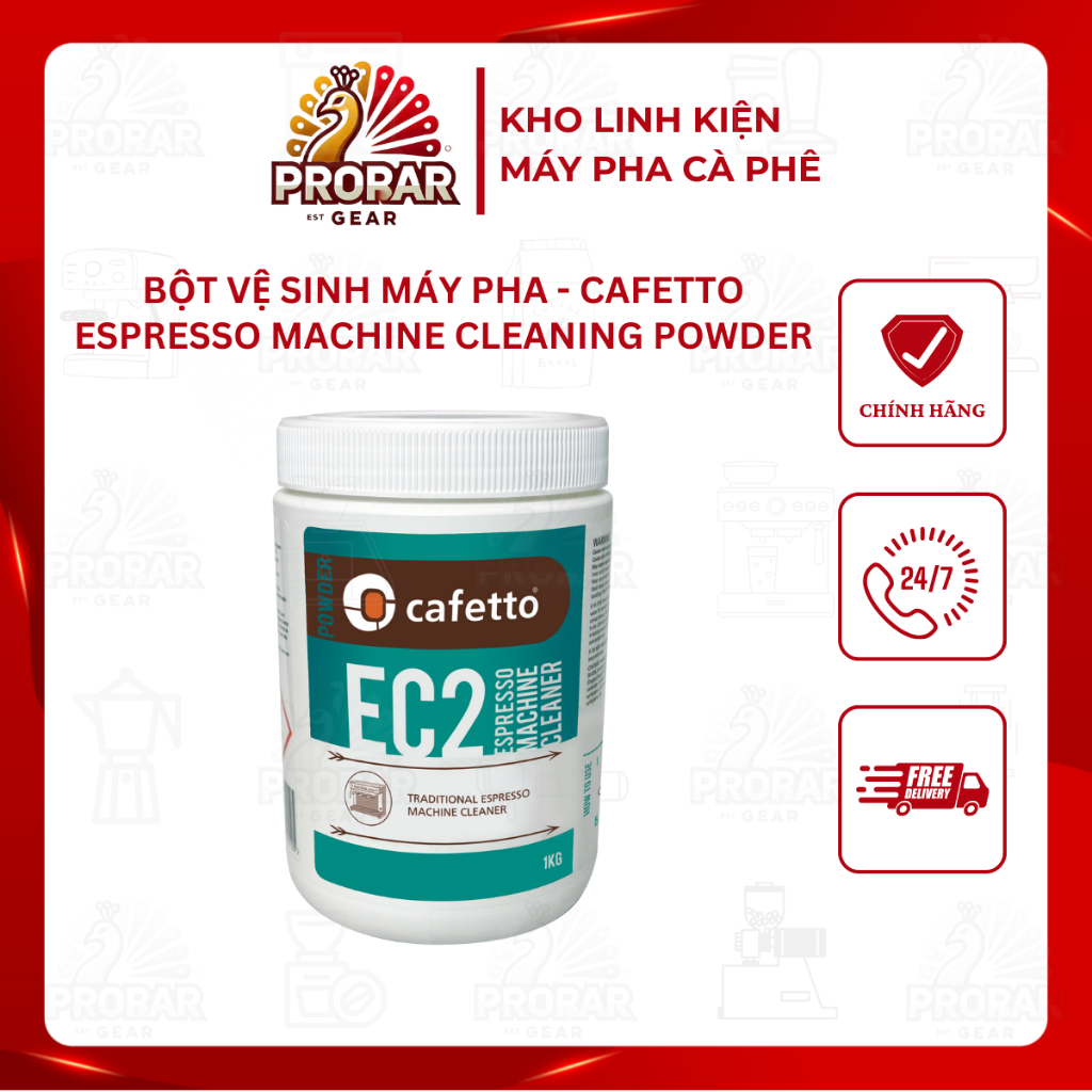 กล่องผงทําความสะอาดเครื่องชงกาแฟ Cafetto EC2 - Espresso Clean Powder EC2 – 1KG
