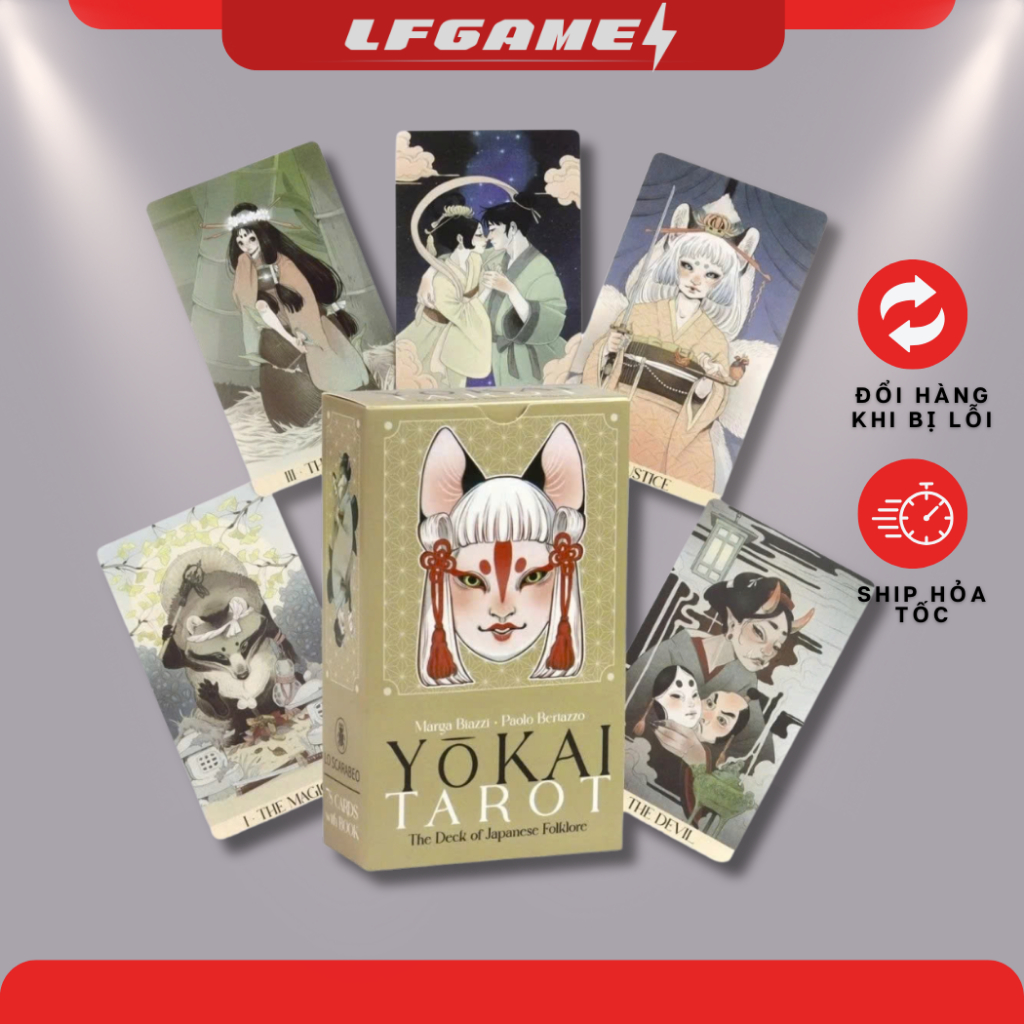 YOKAI TAROT สํารับไพ่ออราเคิล ขนาดมาตรฐาน เวอร์ชั่นภาษาอังกฤษ [BUY ANY 2 SETS GET A PURIFYING STONE]