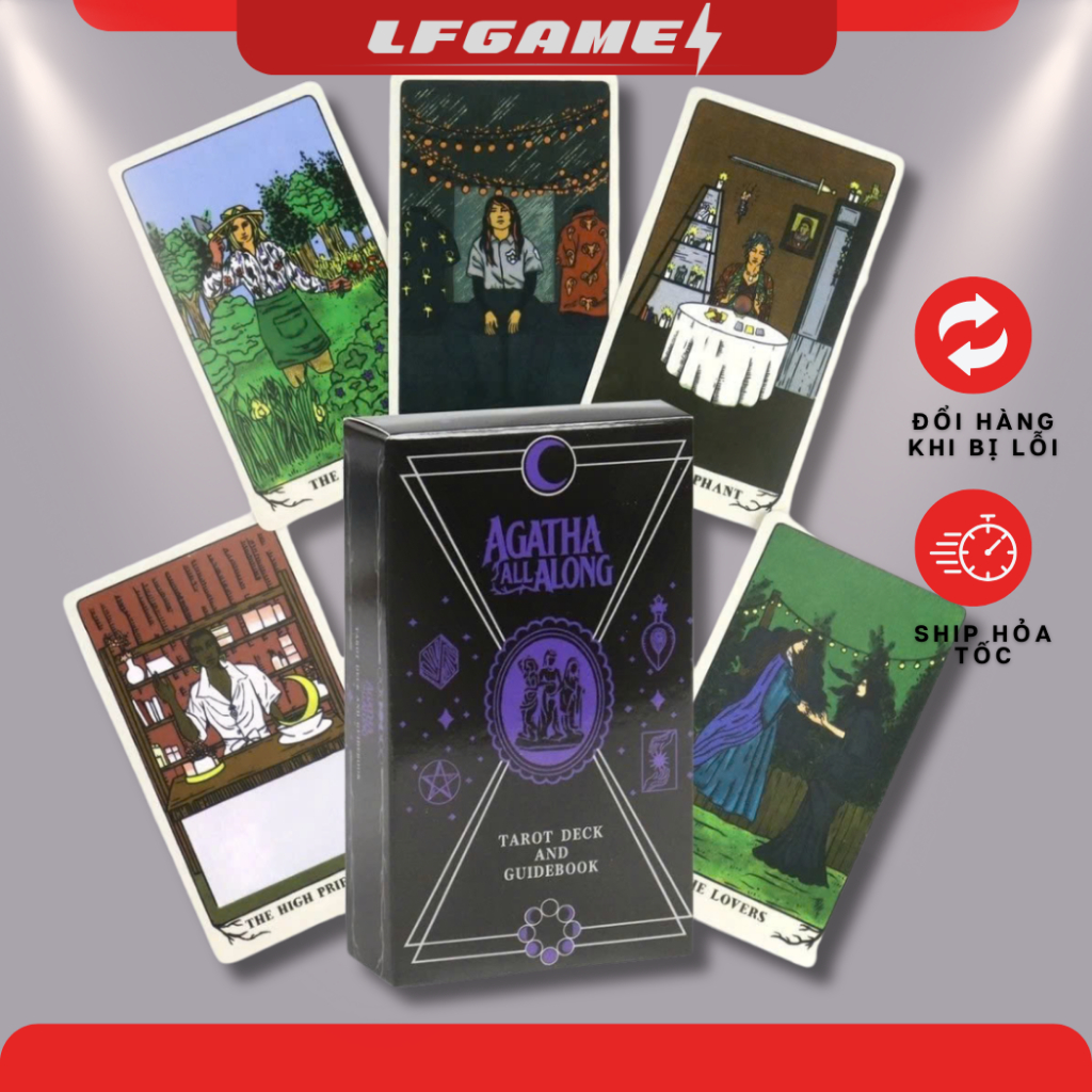 AGATHA ALL ALONG TAROT สํารับออราเคิล ขนาดมาตรฐาน เวอร์ชันภาษาอังกฤษ [BUY ANY 2 SETS GET A PURIFYING