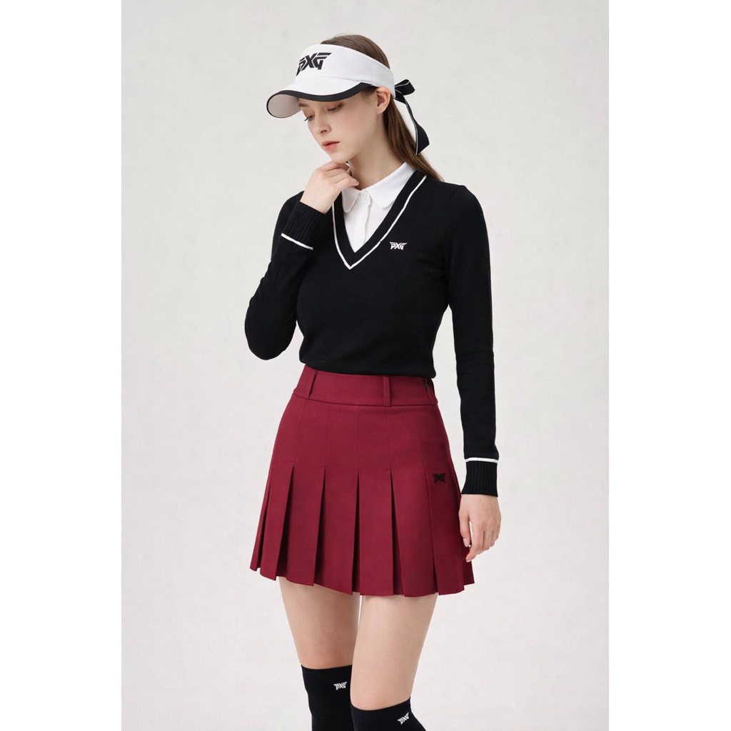 PXG Korea กระโปรงกอล์ฟจีบผู้หญิง ผักดอง กอล์ฟ กระโปรงกีฬา คุณภาพสูง Cool