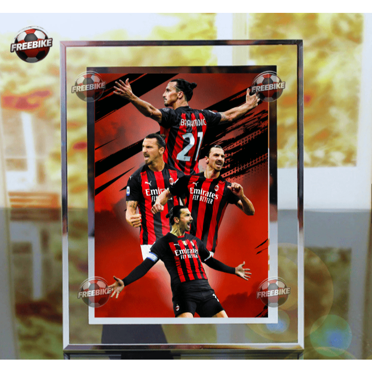 ZLATAN IBRAIHIMOVI โปสเตอร์กรอบพร้อมแก้วคริสตัลคุณภาพสูงรุ่น 2