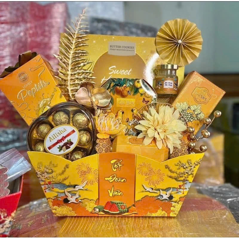 [ฟิล์มหดฟรี] Combo of Boat Accessories to Make Tet Gift Baskets - Full Accessories to the Boat Tower
