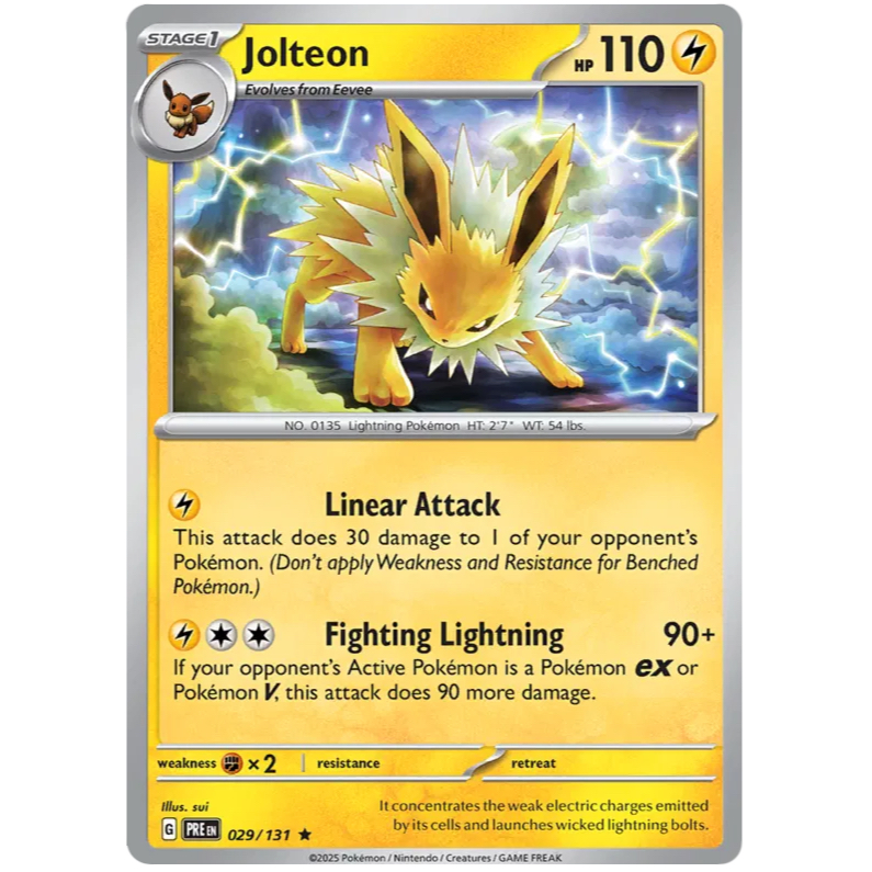 PRE - Pokemon TCG - Jolteon - Holo Rare - 029/131