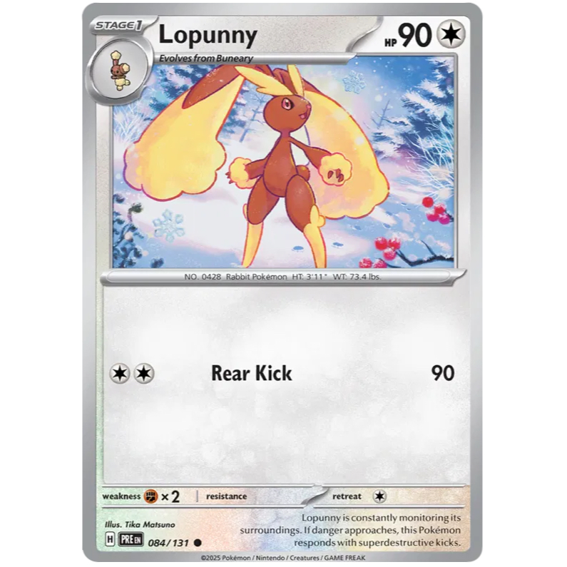 PRE - Pokemon TCG - Lopunny - ทั่วไป - 0884/131