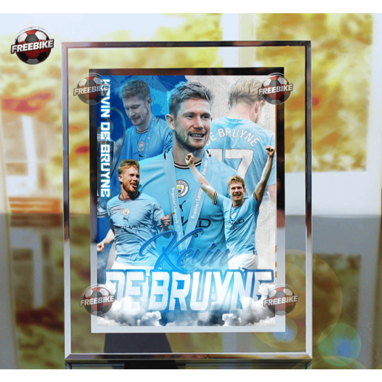 KEVIN DE BRUYNE POSTER FRAME ในแก้วคริสตัลคุณภาพสูงรุ่น 1