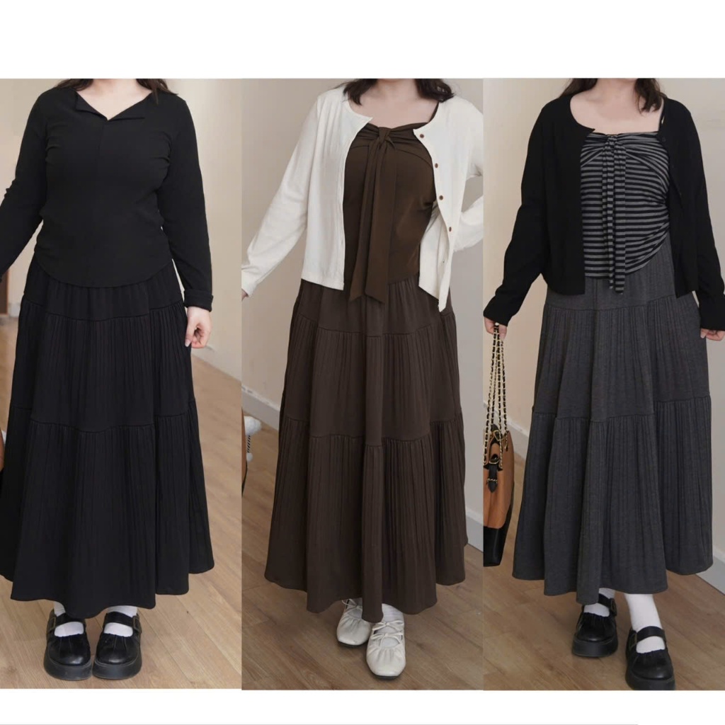 กระโปรงยาวจั๊ม BIGSIZE M36108 - BOON BOON BIGSIZE