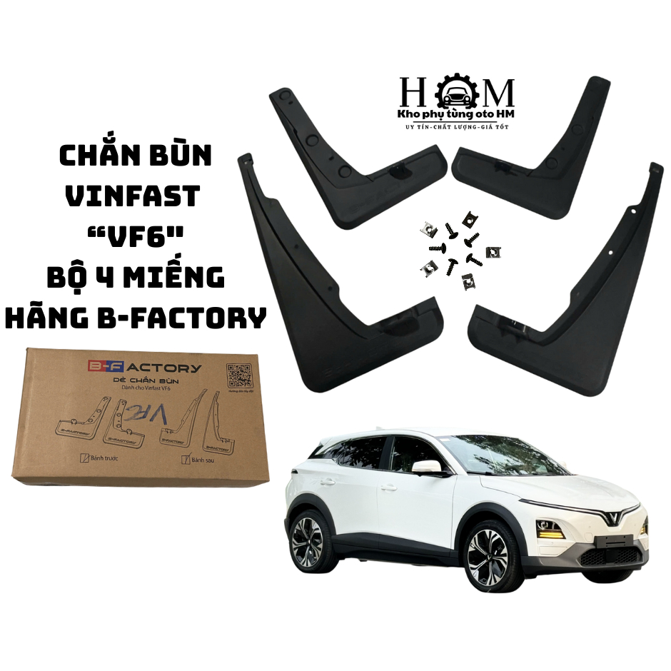บังโคลน VinFast VF 6 – B-Factory | พลาสติก หน้า ทนทาน มีประสิทธิภาพกับโคลนและสิ่งสกปรก