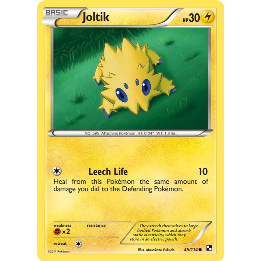 [การ์ดโปเกมอน TCG] Joltik - 45/114 - ทั่วไป