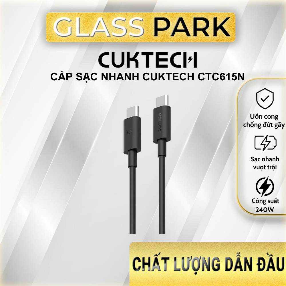 สายชาร์จเร็ว Cuktech 6A 240w 1.5M - CTC615N รองรับ Mi Turbro ส่งเร็ว - ของแท้