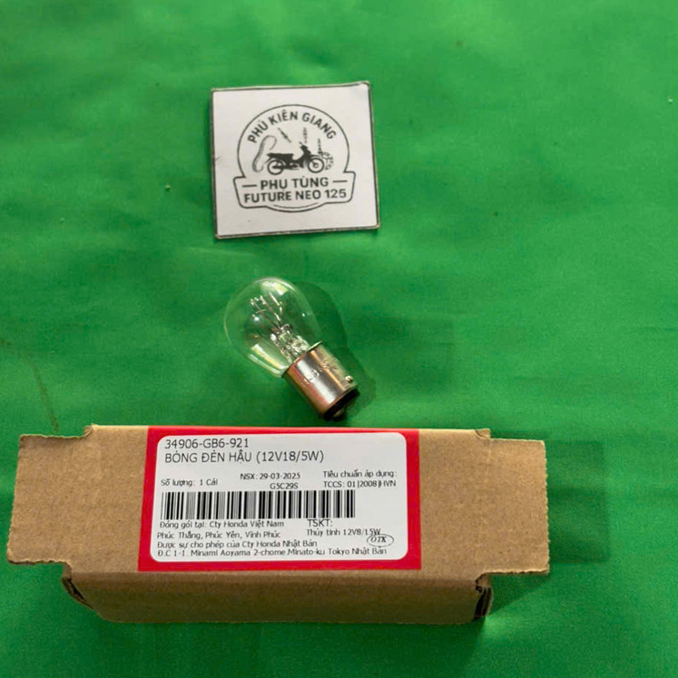 หลอดไฟหลัง (ไฟท้าย) 12V-18/5W ใช้สําหรับรถมากมาย อะไหล่แท้ รหัส 34906-GB6-921