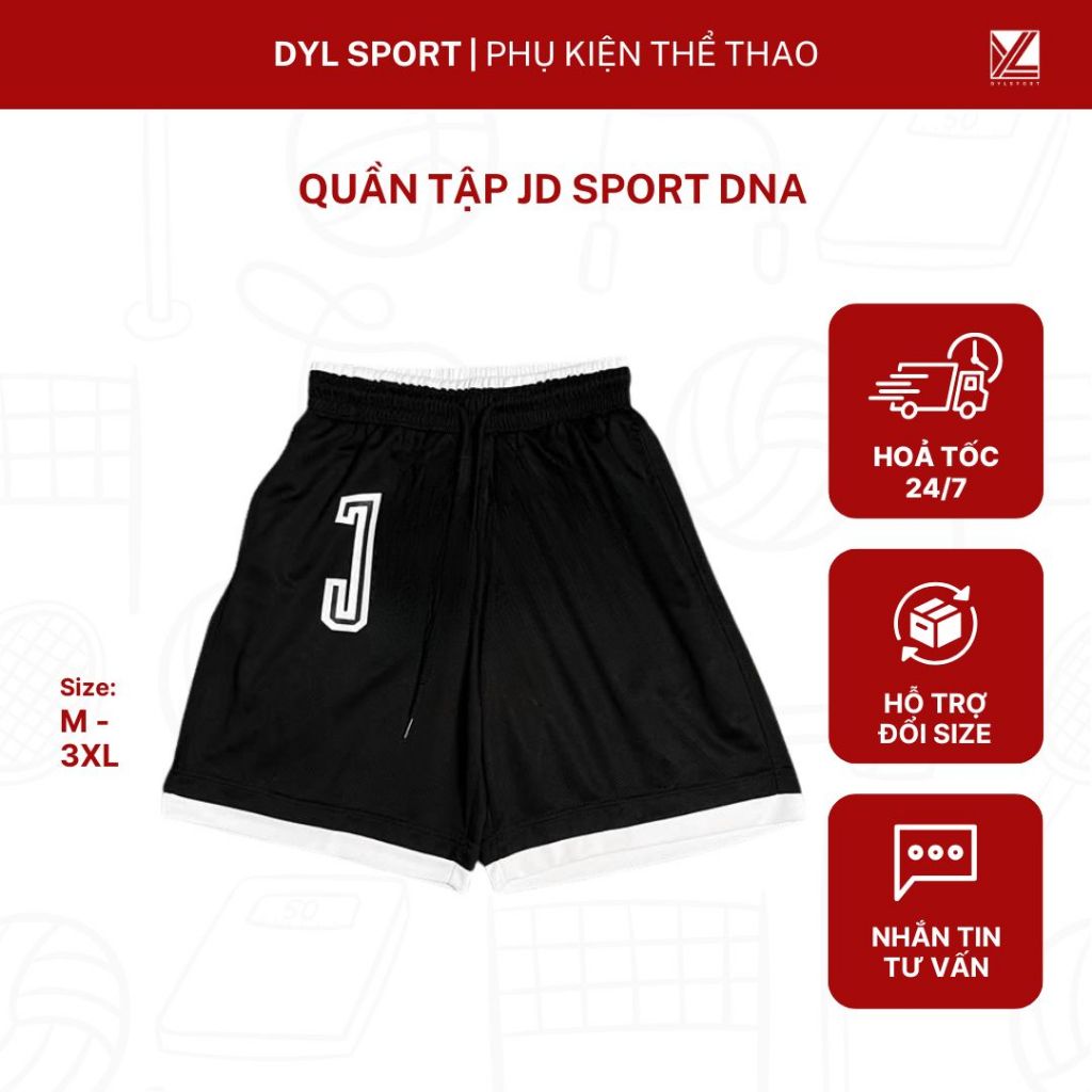 กางเกงเทรนนิ่ง JD Sport DNA ผลิตจากวัสดุโพลีคุณภาพสูง แห้งเร็ว เหมาะสําหรับบาสเก็ตบอล