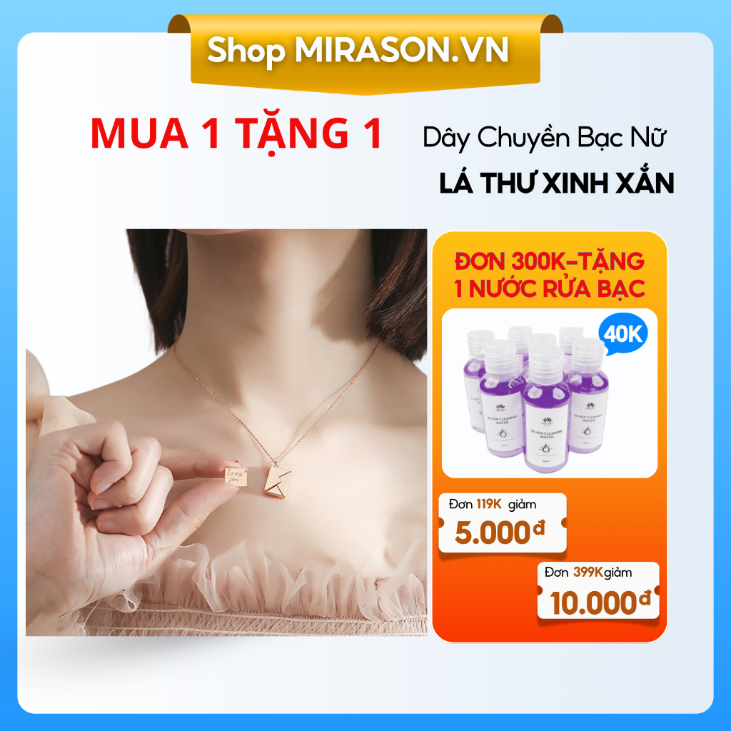 น่ารัก Meaningful Letter Leaf S925 สร้อยคอเงินสําหรับผู้หญิง - MIRASON MDC4626