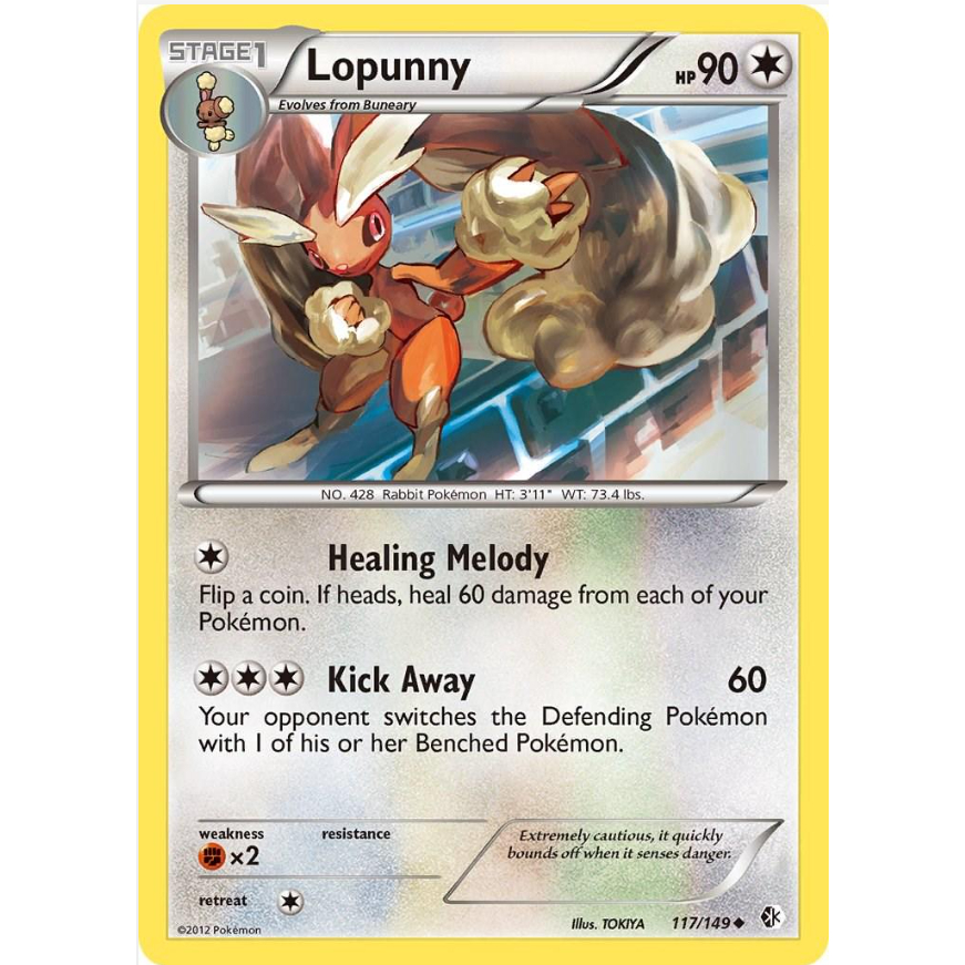 [การ์ดโปเกมอน TCG] Lopunny - 117/149 - Uncommon
