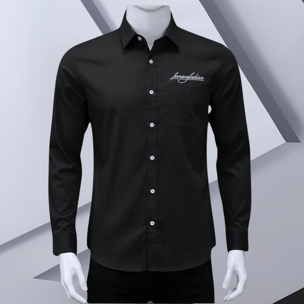 PONIVA Letter เสื้อเชิ้ตแขนยาวปักลาย Soft Cool Fashion DEAL123SHOP