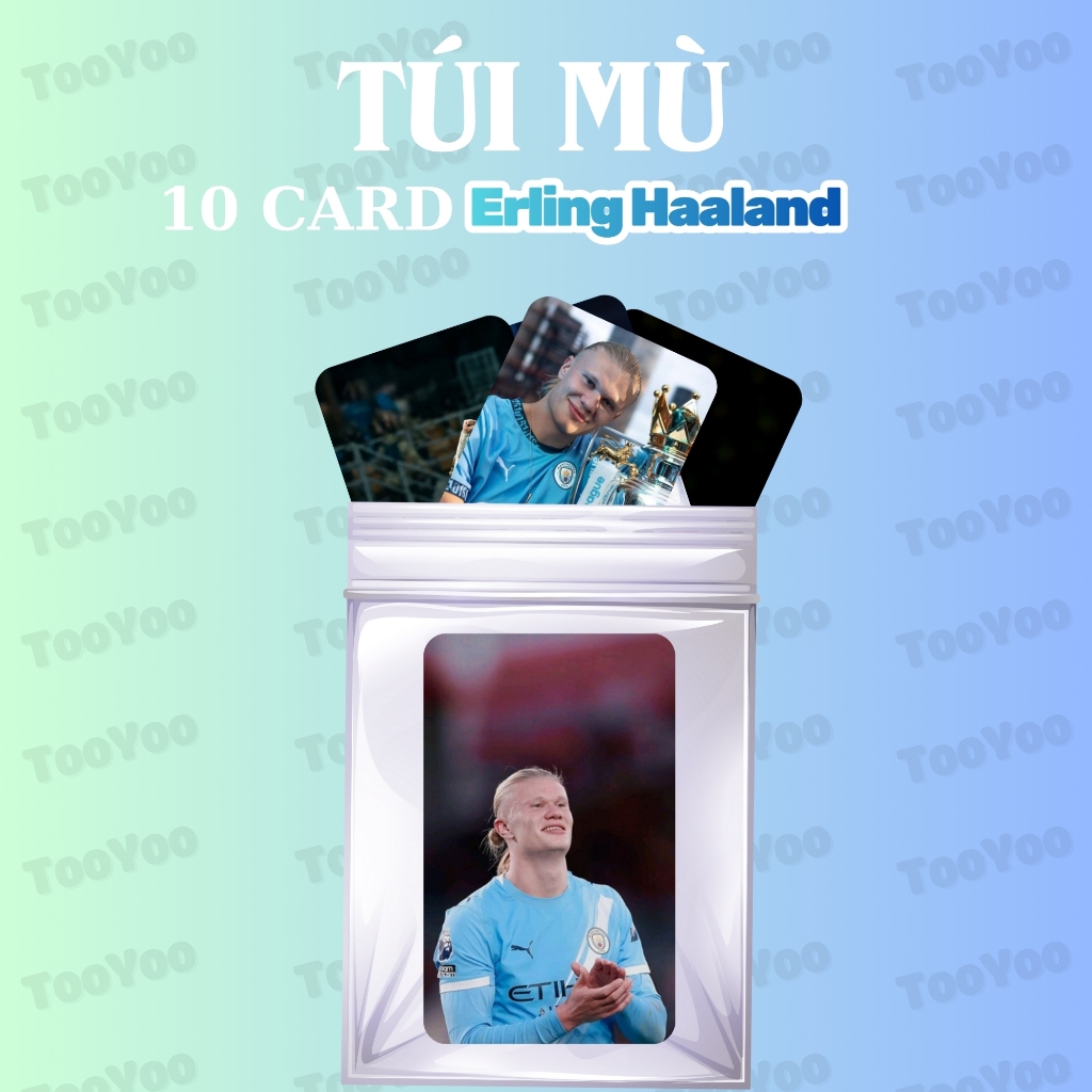 กระเป๋าตาบอดรวมการ์ด Erling Haaland จํานวน 10 ใบ มุมโค้งมน TooYoo CARD0316