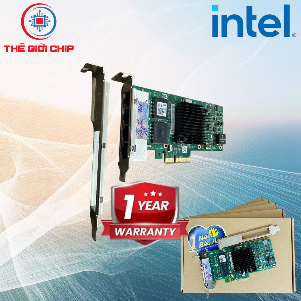 การ์ดเครือข่าย Intel I350-T4 Quad Port Network Adapter (4*port) I 12 เดือนโดยซัพพลายเออร์
